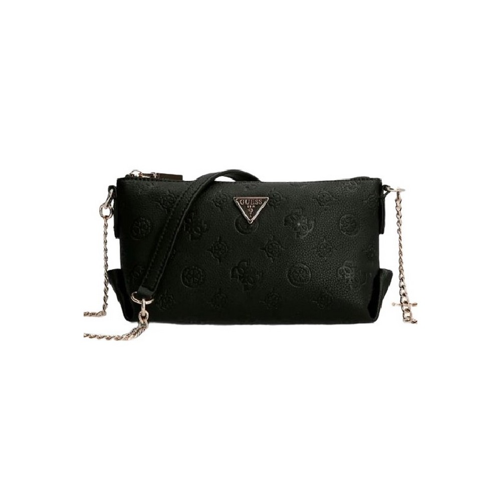 ΤΣΑΝΤΑ HELAINA MINI CROSSBODY TOP ZIP  ΓΥΝΑΙΚΕΙΑ GUESS BLACK
