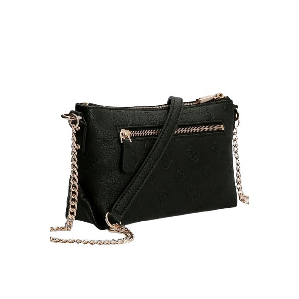 ΤΣΑΝΤΑ HELAINA MINI CROSSBODY TOP ZIP  ΓΥΝΑΙΚΕΙΑ GUESS BLACK
