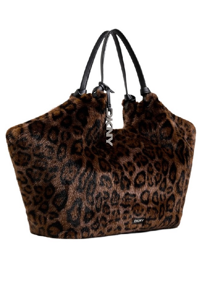 DNKY PAULA TOTE HANDBAG ΤΣΑΝΤΑ ΓΥΝΑΙΚΕΙΑ LEOPARD PRINT