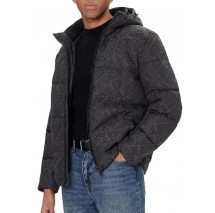 GUESS ALLOVER LOGO PUFFA JACKET ΜΠΟΥΦΑΝ ΑΝΔΡΙΚΟ BLACK