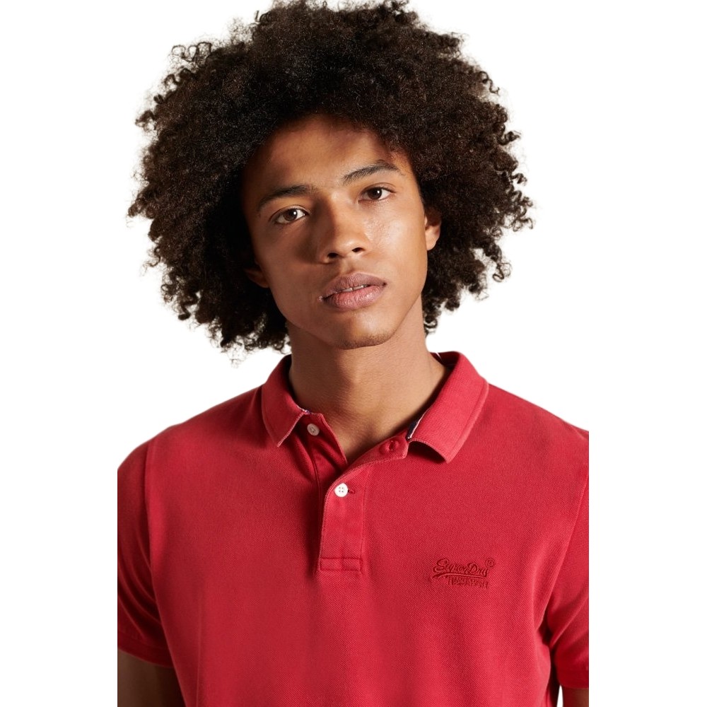 ΜΠΛΟΥΖΑ POLO ΜΠΛΟΥΖΑ ΑΝΔΡΙΚΗ  SUPERDRY RED