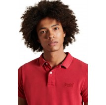 ΜΠΛΟΥΖΑ POLO ΜΠΛΟΥΖΑ ΑΝΔΡΙΚΗ  SUPERDRY RED