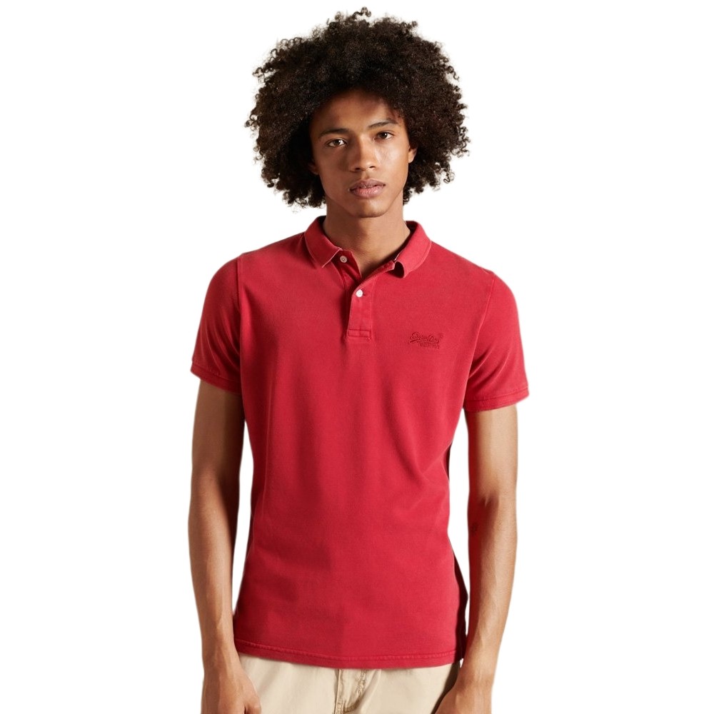 ΜΠΛΟΥΖΑ POLO ΜΠΛΟΥΖΑ ΑΝΔΡΙΚΗ  SUPERDRY RED