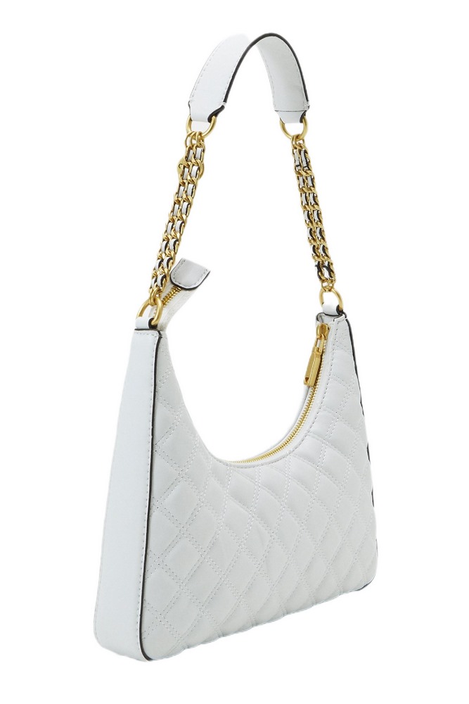 GUESS GIULLY TOP ZIP SHOULDER BAG ΤΣΑΝΤΑ ΓΥΝΑΙΚΕΙΑ WHITE