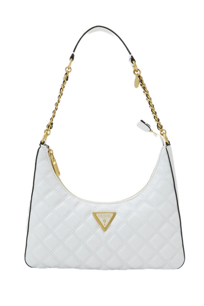 GUESS GIULLY TOP ZIP SHOULDER BAG ΤΣΑΝΤΑ ΓΥΝΑΙΚΕΙΑ WHITE