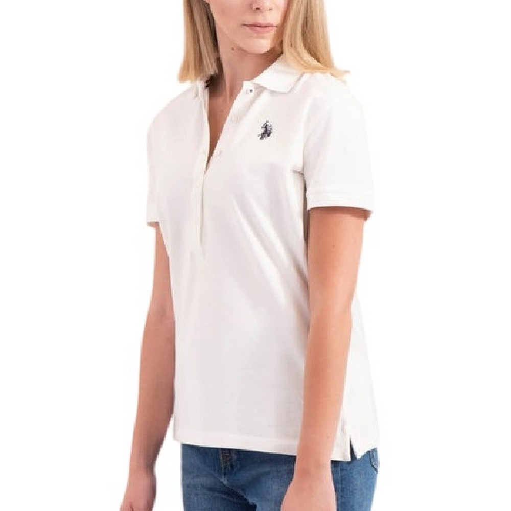 U.S POLO ASSN MYA 000164 EH03 POLO M/CORTA PACK  ΜΠΛΟΥΖΑ ΓΥΝΑΙΚΕΙΑ WHITE