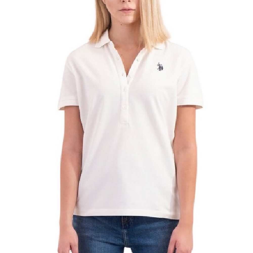 U.S POLO ASSN MYA 000164 EH03 POLO M/CORTA PACK  ΜΠΛΟΥΖΑ ΓΥΝΑΙΚΕΙΑ WHITE