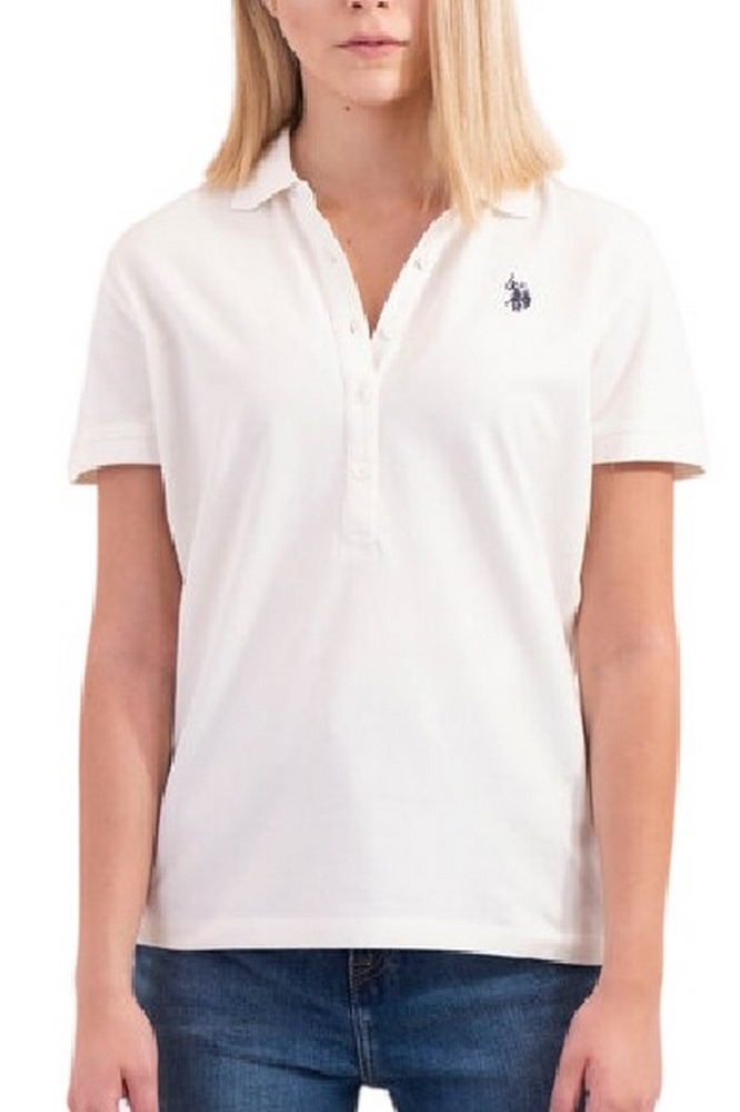 U.S POLO ASSN MYA 000164 EH03 POLO M/CORTA PACK  ΜΠΛΟΥΖΑ ΓΥΝΑΙΚΕΙΑ WHITE