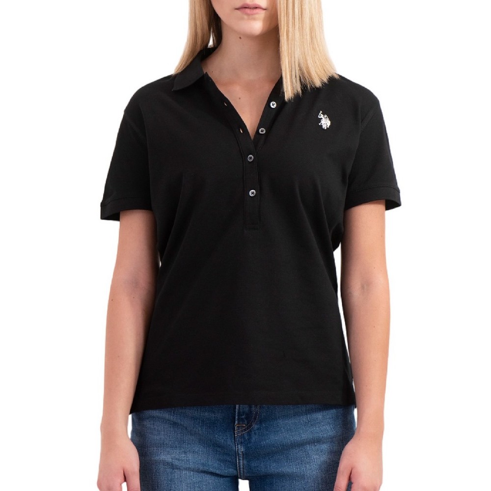 U.S POLO ASSN MYA 000164 EH03 POLO M/CORTA PACK  ΜΠΛΟΥΖΑ ΓΥΝΑΙΚΕΙΑ BLACK