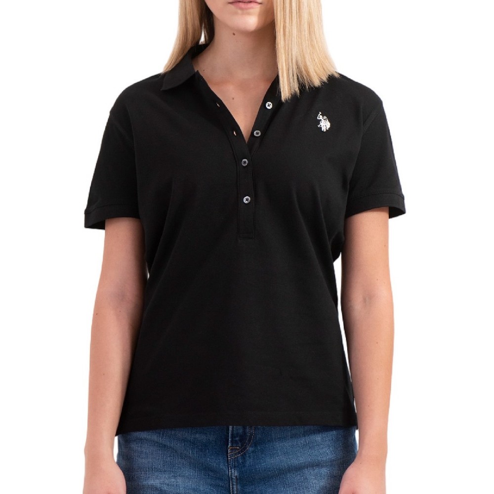 U.S POLO ASSN MYA 000164 EH03 POLO M/CORTA PACK  ΜΠΛΟΥΖΑ ΓΥΝΑΙΚΕΙΑ BLACK