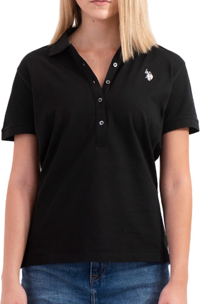 U.S POLO ASSN MYA 000164 EH03 POLO M/CORTA PACK  ΜΠΛΟΥΖΑ ΓΥΝΑΙΚΕΙΑ BLACK