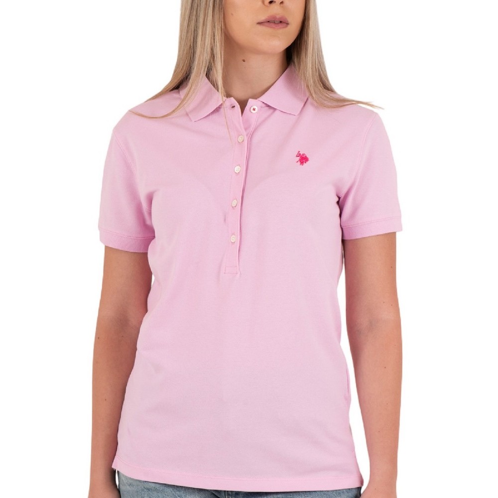 U.S POLO ASSN MYA 000164 EH03 POLO M/CORTA PACK  ΜΠΛΟΥΖΑ ΓΥΝΑΙΚΕΙΑ PINK