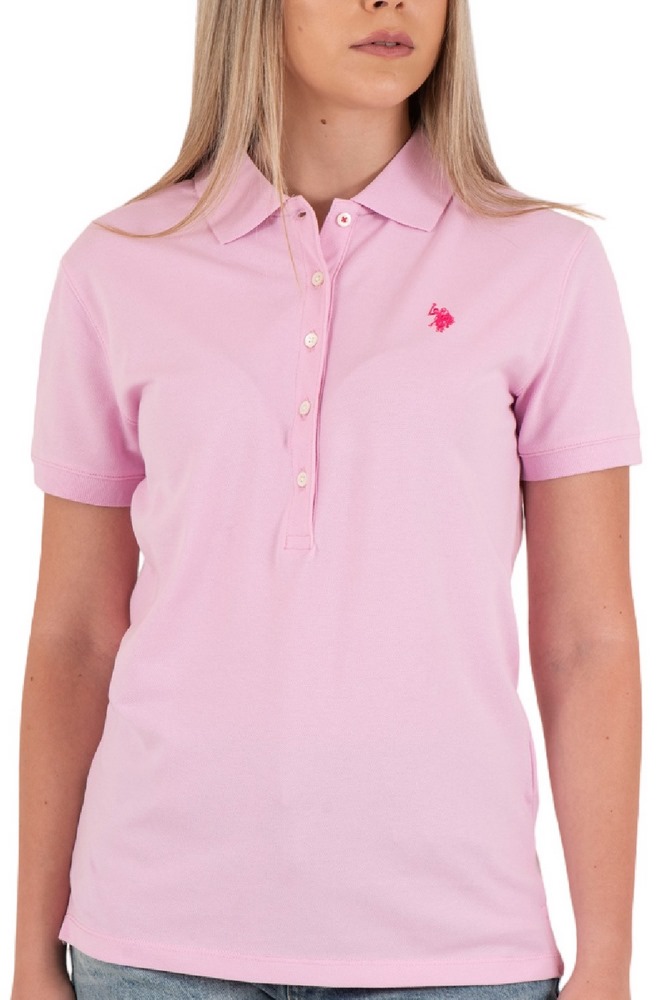 U.S POLO ASSN MYA 000164 EH03 POLO M/CORTA PACK  ΜΠΛΟΥΖΑ ΓΥΝΑΙΚΕΙΑ PINK