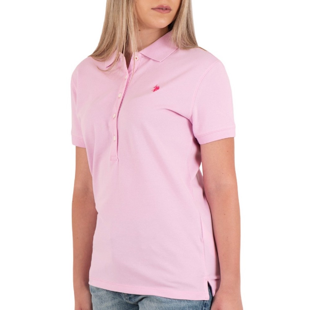 U.S POLO ASSN MYA 000164 EH03 POLO M/CORTA PACK  ΜΠΛΟΥΖΑ ΓΥΝΑΙΚΕΙΑ PINK