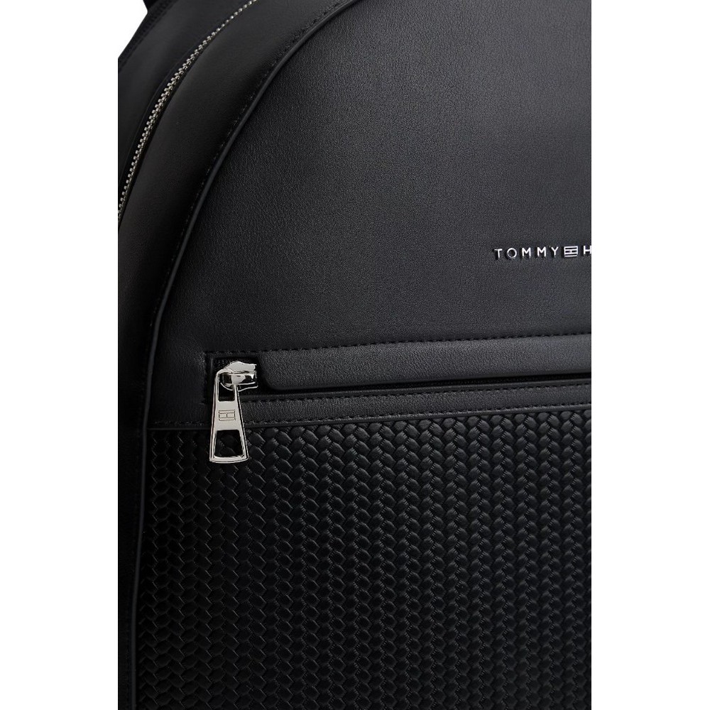 TOMMY HILFIGER WOVEN BACKPACK ΤΣΑΝΤΑ ΑΝΔΡΙΚΗ BLACK