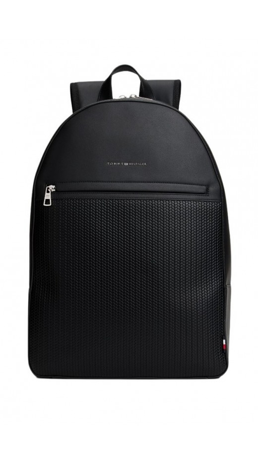 TOMMY HILFIGER WOVEN BACKPACK ΤΣΑΝΤΑ ΑΝΔΡΙΚΗ BLACK