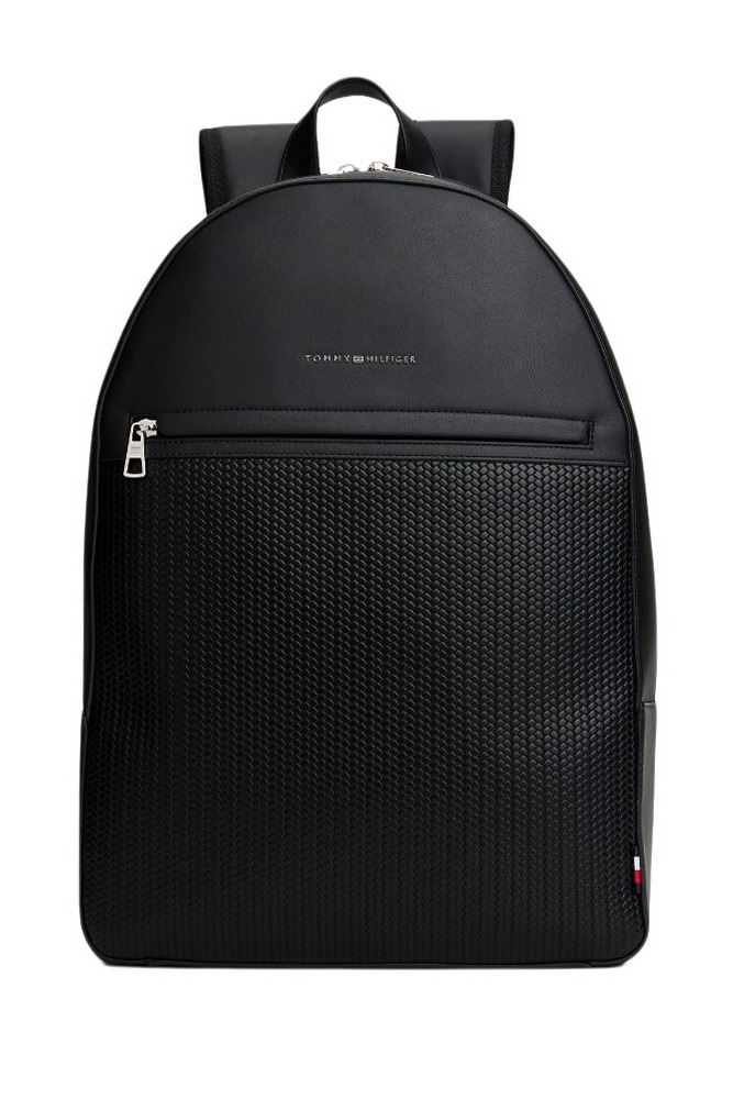 TOMMY HILFIGER WOVEN BACKPACK ΤΣΑΝΤΑ ΑΝΔΡΙΚΗ BLACK