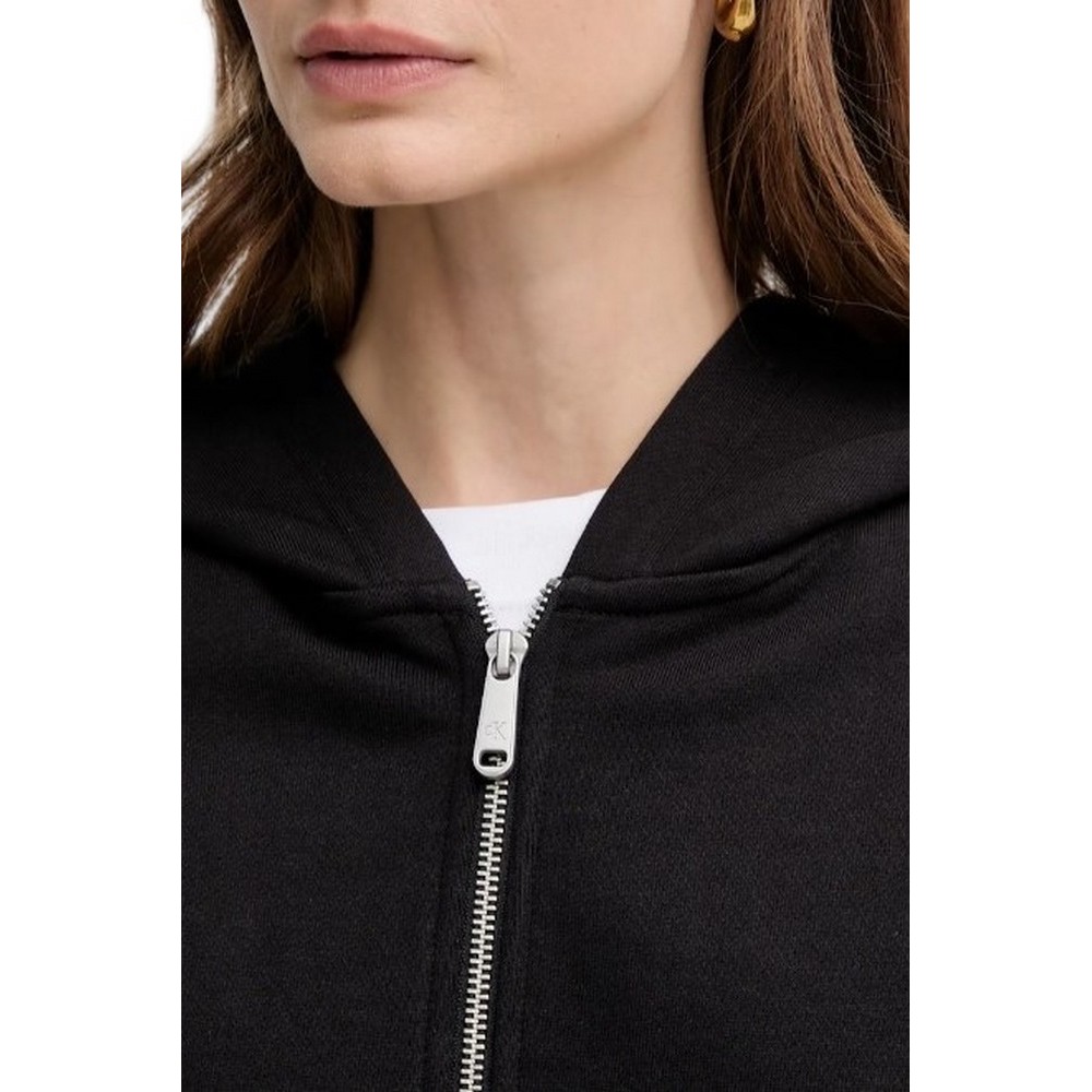 CALVIN KLEIN JEANS FRNCH TRRY BDG LG ΖΑΚΕΤΑ ΦΟΥΤΕΡ ΓΥΝΑΙΚΕΙΑ BLACK