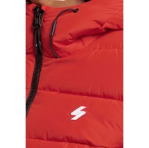 SUPERDRY ΜΠΟΥΦΑΝ HOODED SPIRIT SPORTS PUFFER ΓΥΝΑΙΚΕΙΟ RED