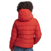 SUPERDRY ΜΠΟΥΦΑΝ HOODED SPIRIT SPORTS PUFFER ΓΥΝΑΙΚΕΙΟ RED