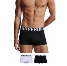 ΕΣΩΡΟΥΧΟ D1 SDRY TRUNK DUAL LOGO DOUBLE PACK ΑΝΔΡΙΚΟ SUPERDRY BLACK/WHITE