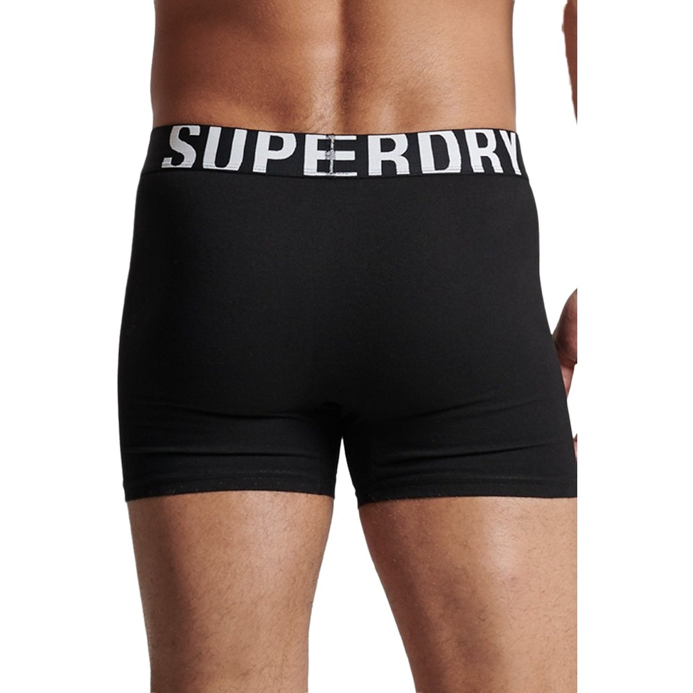 ΕΣΩΡΟΥΧΟ D1 SDRY TRUNK DUAL LOGO DOUBLE PACK ΑΝΔΡΙΚΟ SUPERDRY BLACK/WHITE