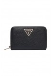 GUESS LAUREL II SLG MED ZIP AROUND ΠΟΡΤΟΦΟΛΙ ΓΥΝΑΙΚΕΙΟ BLACK