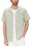 TOMMY JEANS LINEN BLEND CAMP SS EXT ΠΟΥΚΑΜΙΣΟ ΑΝΔΡΙΚΟ GREEN