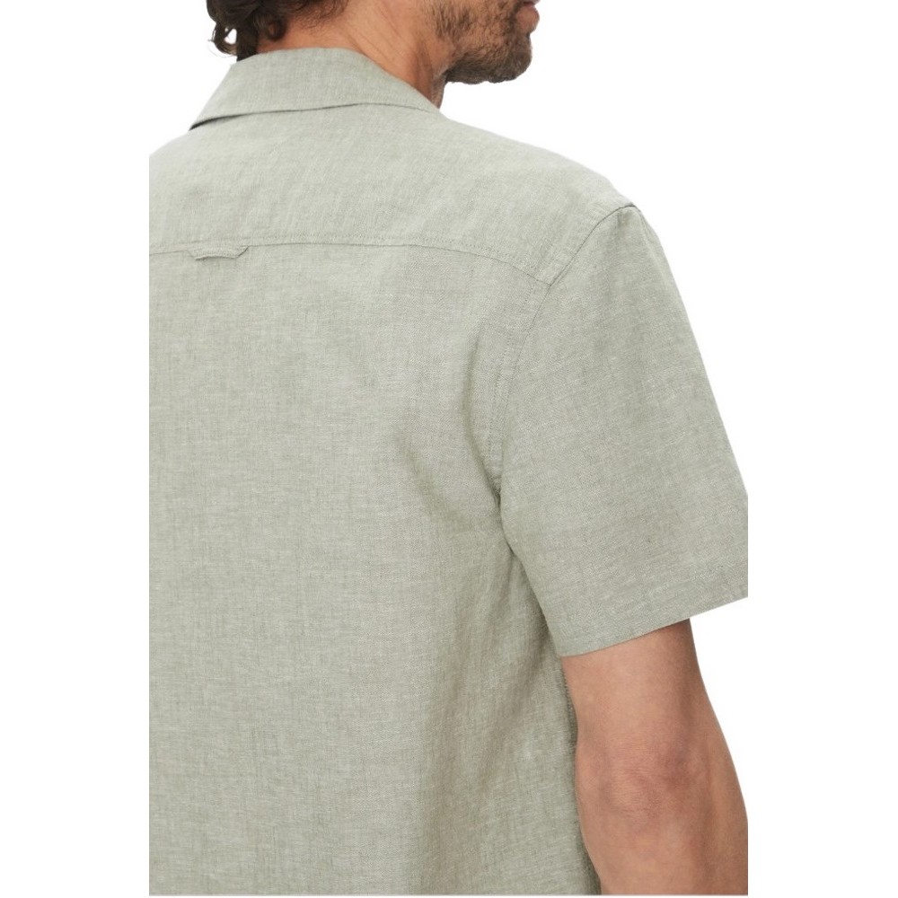 TOMMY JEANS LINEN BLEND CAMP SS EXT ΠΟΥΚΑΜΙΣΟ ΑΝΔΡΙΚΟ GREEN