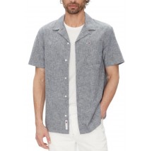 TOMMY JEANS LINEN BLEND CAMP SS EXT ΠΟΥΚΑΜΙΣΟ ΑΝΔΡΙΚΟ DARK NAVY