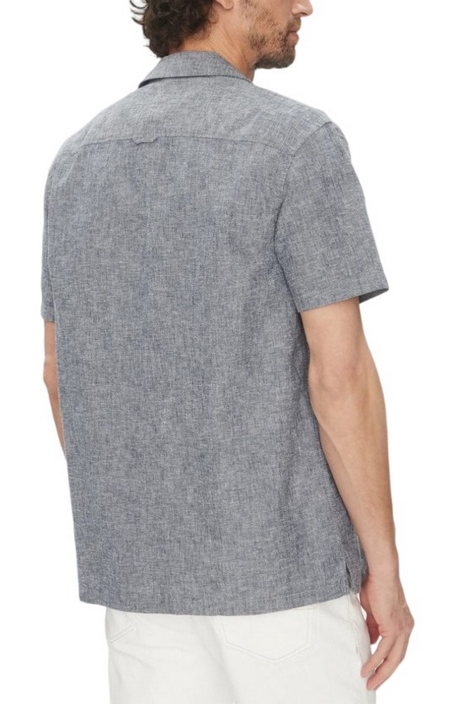 TOMMY JEANS LINEN BLEND CAMP SS EXT ΠΟΥΚΑΜΙΣΟ ΑΝΔΡΙΚΟ DARK NAVY