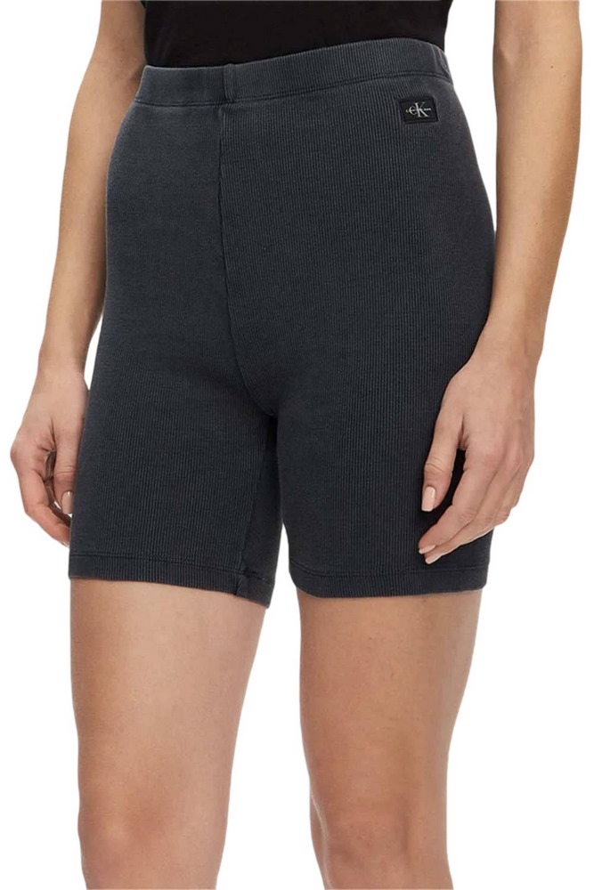 CALVIN KLEIN JEANS WASHED WOVEN LABEL RIB SHORTS ΚΟΛΑΝ  ΓΥΝΑΙΚΕΙΟ WASHED BLACK