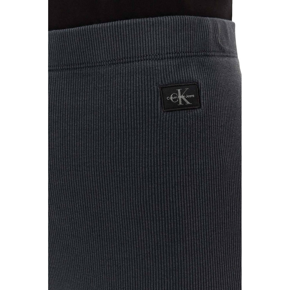 CALVIN KLEIN JEANS WASHED WOVEN LABEL RIB SHORTS ΚΟΛΑΝ  ΓΥΝΑΙΚΕΙΟ WASHED BLACK