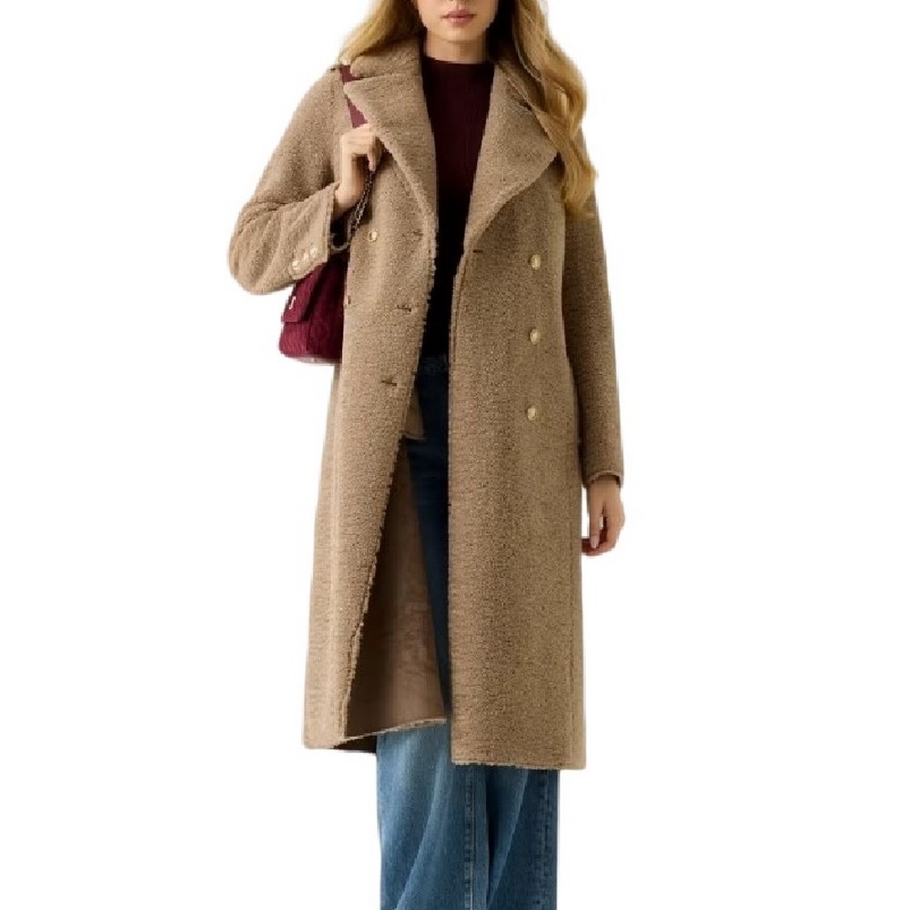 GUESS LAILA FAUX FUR BONDED COAT ΠΑΛΤΟ ΓΥΝΑΙΚΕΙΟ BEIGE