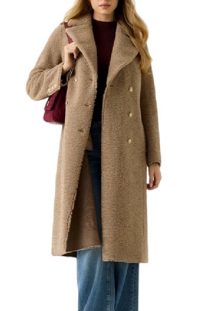 GUESS LAILA FAUX FUR BONDED COAT ΠΑΛΤΟ ΓΥΝΑΙΚΕΙΟ BEIGE