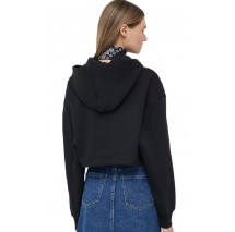 CALVIN KLEIN JEANS SHINY INSTITUTIONAL HOODIE ΜΠΛΟΥΖΑ ΦΟΥΤΕΡ ΓΥΝΑΙΚΕΙΑ BLACK