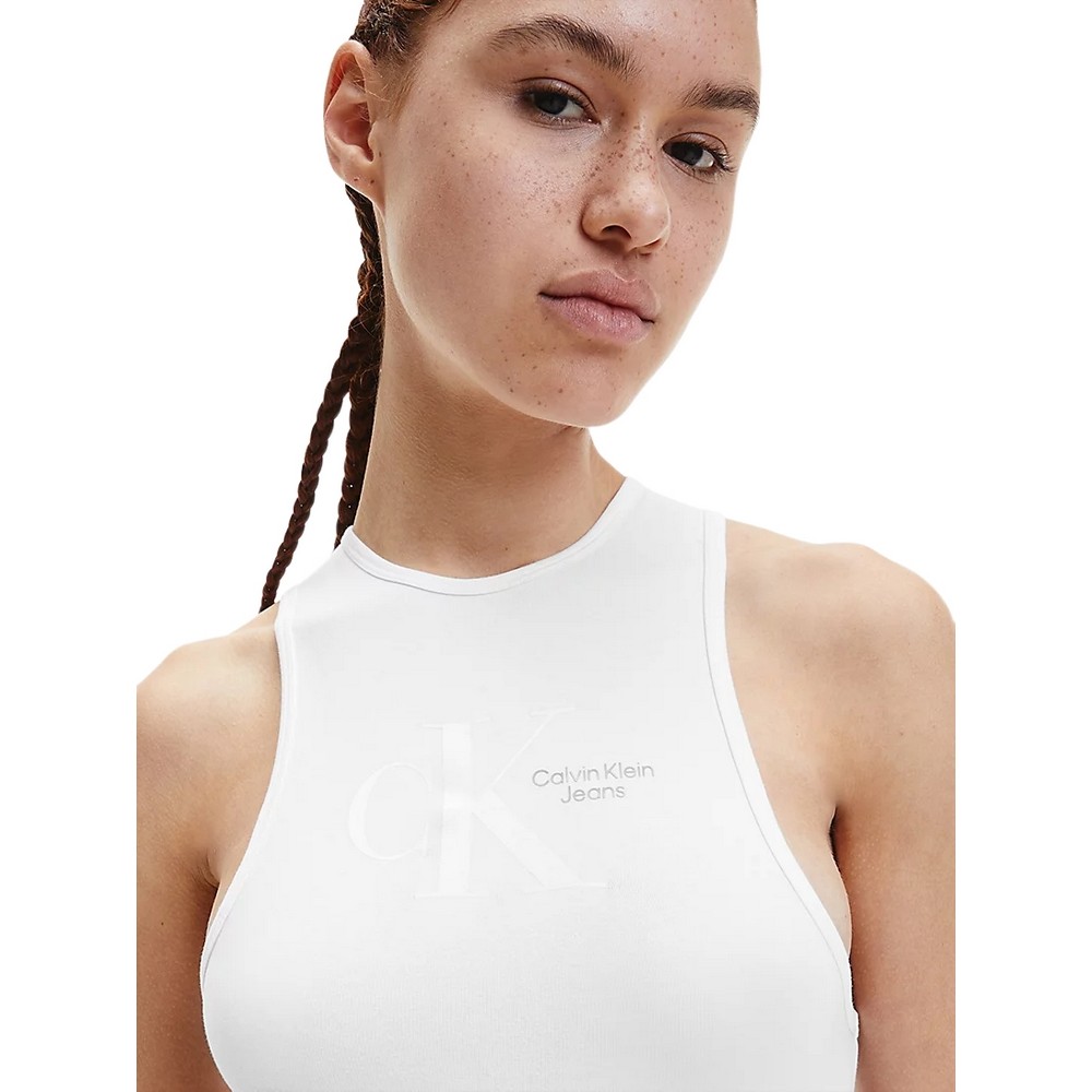 CALVIN KLEIN JEANS DYNAMIC CK TANK BODY ΚΟΡΜΑΚΙ ΓΥΝΑΙΚΕΙΟ WHITE