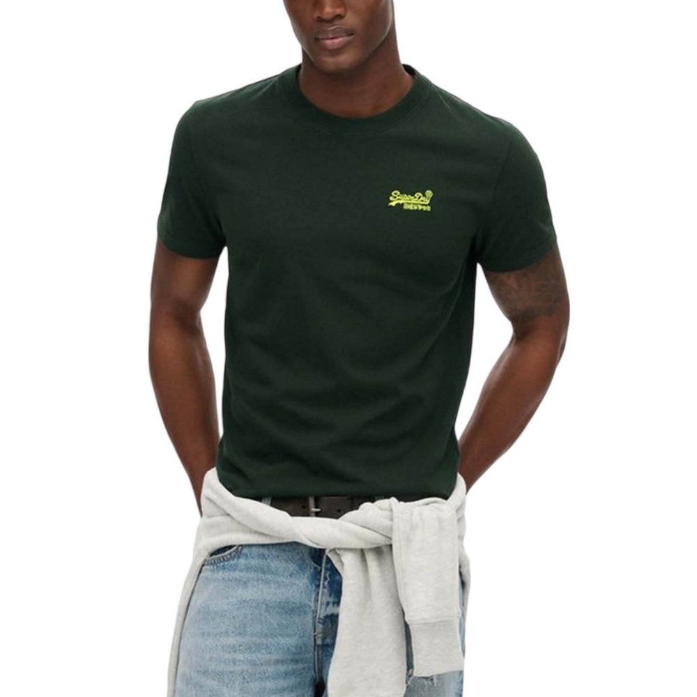 SUPERDRY D1 OVIN ESSENTIAL LOGO EMB TEE T-SHIRT ΜΠΛΟΥΖΑ ΑΝΔΡΙΚΗ FOREST GREEN