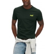 SUPERDRY D1 OVIN ESSENTIAL LOGO EMB TEE T-SHIRT ΜΠΛΟΥΖΑ ΑΝΔΡΙΚΗ FOREST GREEN