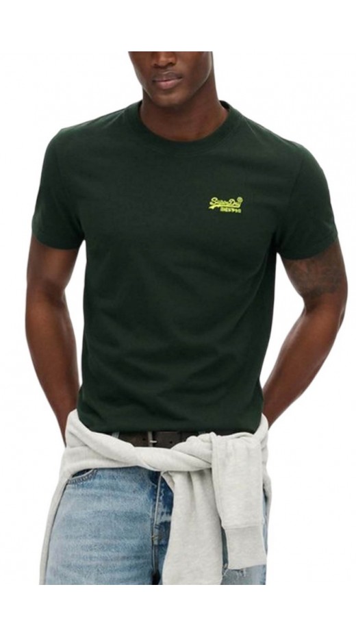 SUPERDRY D1 OVIN ESSENTIAL LOGO EMB TEE T-SHIRT ΜΠΛΟΥΖΑ ΑΝΔΡΙΚΗ FOREST GREEN