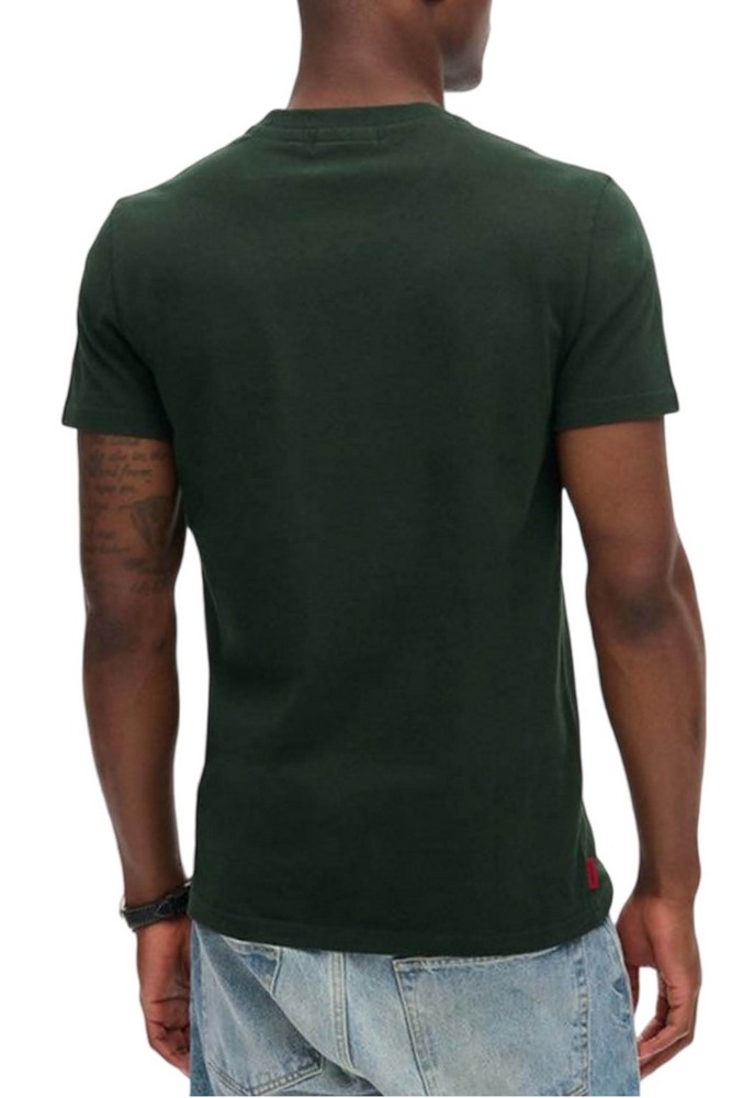 SUPERDRY D1 OVIN ESSENTIAL LOGO EMB TEE T-SHIRT ΜΠΛΟΥΖΑ ΑΝΔΡΙΚΗ FOREST GREEN