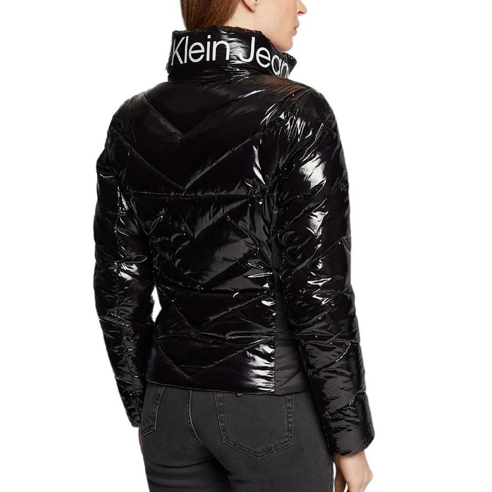 CALVIN KLEIN JEANS CHEVRON QUILT FITTED LW JACKET ΜΠΟΥΦΑΝ ΓΥΝΑΙΚΕΙΟ BLACK