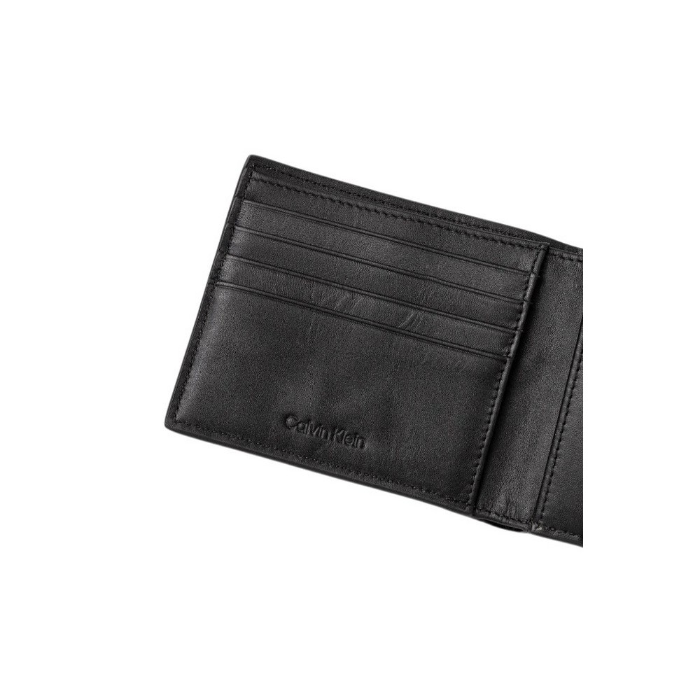 CALVIN KLEIN EMBLEM EMBOSS BILLFOLD W COIN ΠΟΡΤΟΦΟΛΙ ΑΝΔΡΙΚΟ BLACK