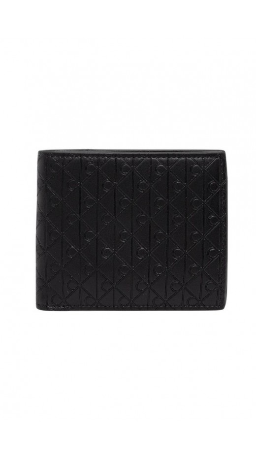 CALVIN KLEIN EMBLEM EMBOSS BILLFOLD W COIN ΠΟΡΤΟΦΟΛΙ ΑΝΔΡΙΚΟ BLACK