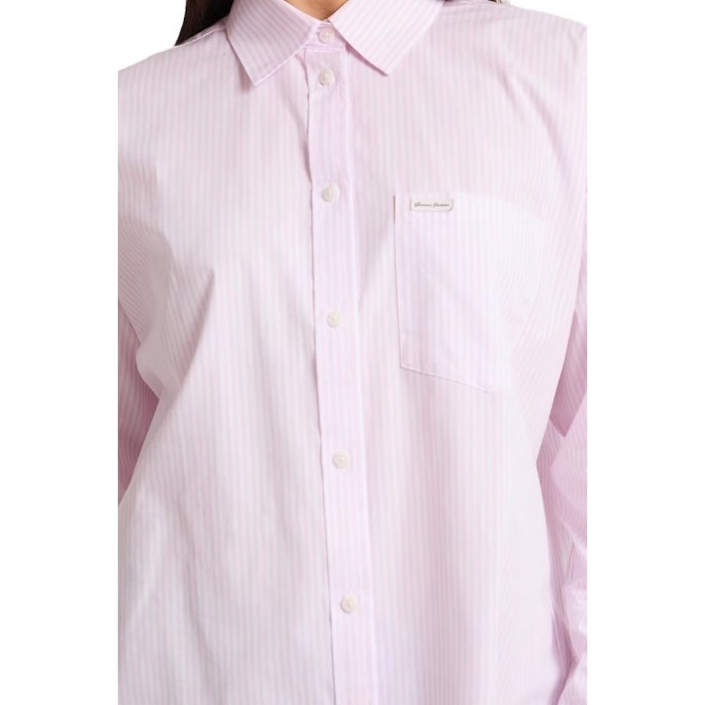 GUESS JEANS LS OVERSIZE POCKETS SHIRT ΠΟΥΚΑΜΙΣΟ ΓΥΝΑΙΚΕΙΟ PINK