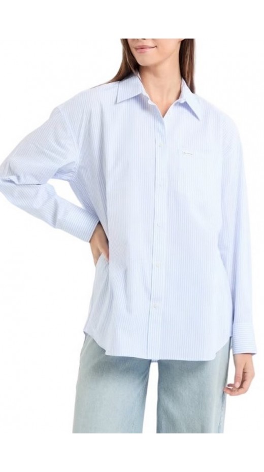 GUESS JEANS LS OVERSIZE POCKETS SHIRT ΠΟΥΚΑΜΙΣΟ ΓΥΝΑΙΚΕΙΟ CIEL