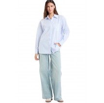 GUESS JEANS LS OVERSIZE POCKETS SHIRT ΠΟΥΚΑΜΙΣΟ ΓΥΝΑΙΚΕΙΟ CIEL