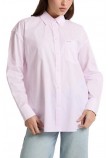GUESS JEANS LS OVERSIZE POCKETS SHIRT ΠΟΥΚΑΜΙΣΟ ΓΥΝΑΙΚΕΙΟ PINK