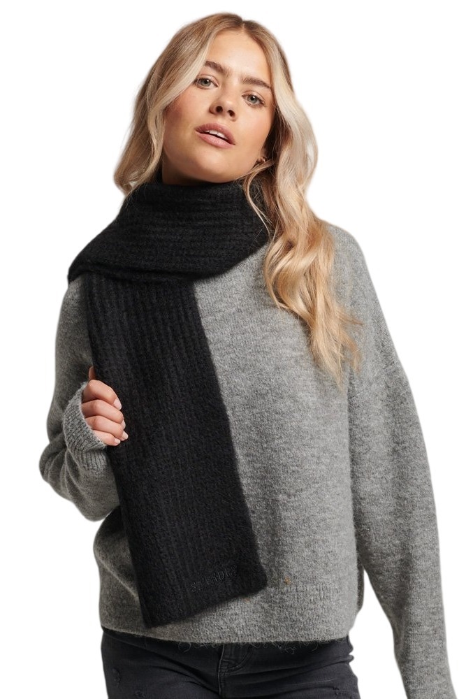 ΚΑΣΚΟΛ D2 VINTAGE RIBBED ΓΥΝΑΙΚΕΙΟ SUPERDRY BLACK