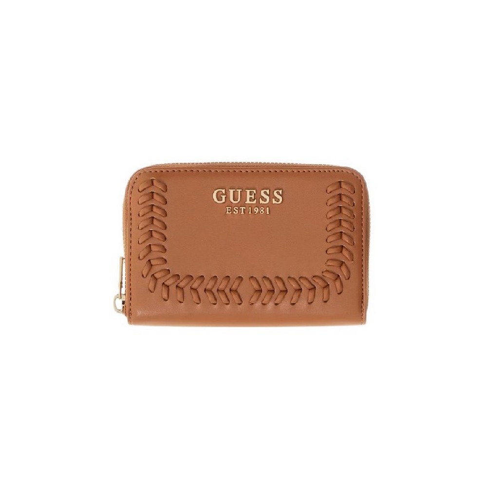 GUESS TATUM SLG MEDIUM ZIP AROUND ΠΟΡΤΟΦΟΛΙ ΓΥΝΑΙΚΕΙΟ CARAMEL